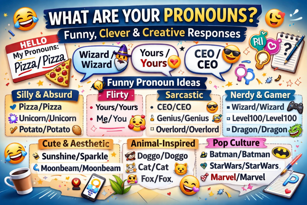 What Are Your Pronouns? Funny Responses, Clever Ideas, and Hilarious Pronoun Comebacks