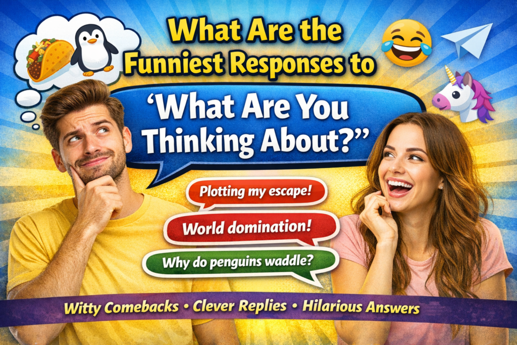 What Are the Funniest Responses to “What Are You Thinking About?” (Clever, Witty, and Playful Ideas)