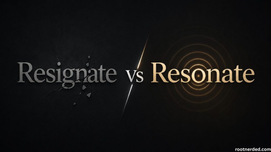 Resignate or Resonate
