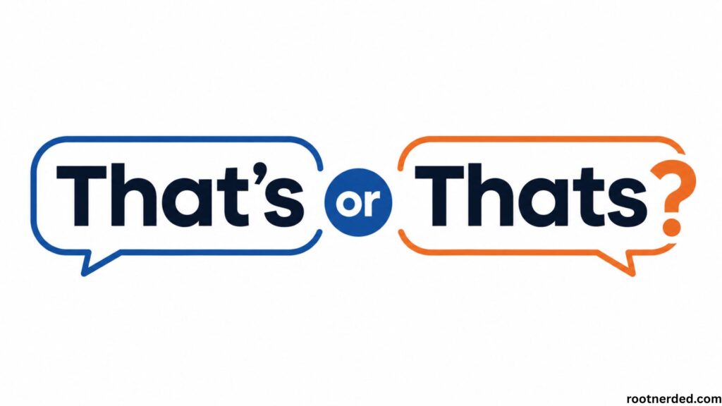 That’s or Thats? The Ultimate Guide to Using “That’s” Correctly (with Examples, Tables & Real-World Usage)