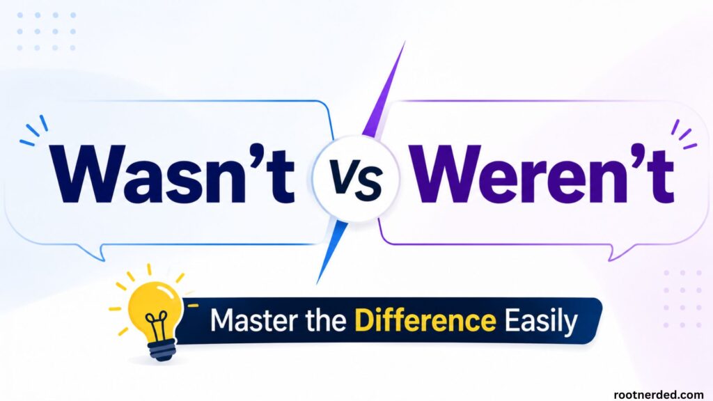 Wasn’t vs Weren’t