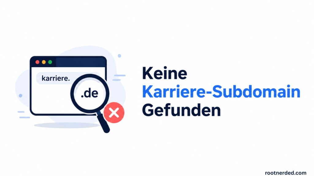 Keine Karriere-Subdomain Gefunden